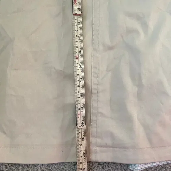 NWT Avec Les Filles Combo Plaid Double-Breasted Trench Coat Sz Medium - Picture 10 of 16